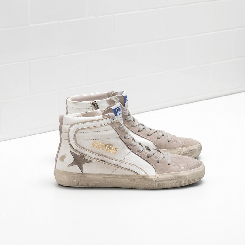 Golden Goose Slide Sneakers In Leather Men